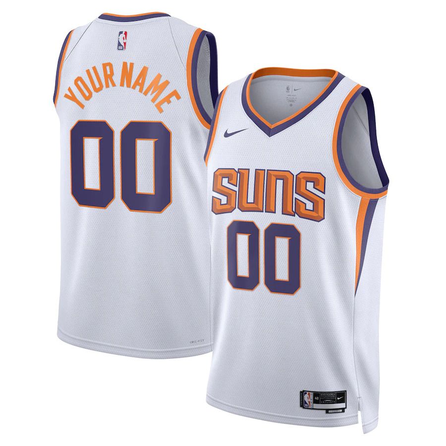 Men Phoenix Suns Nike White Association Edition 2022-23 Swingman Custom NBA Jersey->customized nba jersey->Custom Jersey